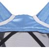 Harrison Howard Pro Luminous Horse Fly Mask Long Nose with Ears UV Protection for Horse Azure Blue/Silver Small Pony(Voodoo Blue)