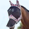 Harrison Howard LumiVista Horse Fly Mask Long Nose with Ears UV Protection for Horse Green Cactus L Full Size(Tribal Rhombus)