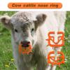 Harrison Howard 12PCS Plastic Calf Weaner Yellow Cow Nose Thorn The Mavericks Weaning with Thick Cattle Nose Rings Orange