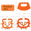 Harrison Howard 12PCS Plastic Calf Weaner Yellow Cow Nose Thorn The Mavericks Weaning with Thick Cattle Nose Rings Orange