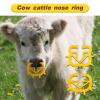 Harrison Howard 12PCS Plastic Calf Weaner Yellow Cow Nose Thorn The Mavericks Weaning with Thick Cattle Nose Rings Yellow