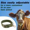 Harrison Howard Cattle Collar Thick Canvas Cow Neck Strap Adjustable Nylon Thickened Cow Collar Collar with Cow Bell for Horse Sheep Cattle Dog Etc Farm Animals Pets 59 Inch