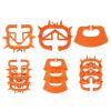 Harrison Howard 12PCS Plastic Calf Weaner Yellow Cow Nose Thorn The Mavericks Weaning with Thick Cattle Nose Rings Orange