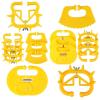 Harrison Howard 12PCS Plastic Calf Weaner Yellow Cow Nose Thorn The Mavericks Weaning with Thick Cattle Nose Rings Yellow