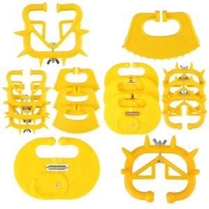Harrison Howard 12PCS Plastic Calf Weaner Yellow Cow Nose Thorn The Mavericks Weaning with Thick Cattle Nose Rings Yellow