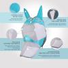 Harrison Howard Full Face Horse Fly Mask UV Protection and Breathable for Equine Use Comfortable Magenta XS(Mint)