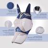 Harrison Howard Full Face Horse Fly Mask UV Protection and Breathable for Equine Use Comfortable Magenta XS(Navy)