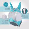 Harrison Howard Half Face Horse Fly Mask UV Protection and Breathable for Equine Use Comfortable Mint M(Mint)