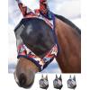 Harrison Howard LumiVista Horse Fly Mask Standard with Ears UV Protection for Horse Dream Star S Pony(Abstract Graffiti)