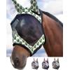Harrison Howard LumiVista Horse Fly Mask Standard with Ears UV Protection for Horse Dream Star S Pony(Green Cactus)