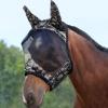 Harrison Howard LumiVista Horse Fly Mask Standard with Ears UV Protection for Horse Dream Star S Pony(Paisley Wave)