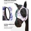 Harrison Howard Stretch Fly Mask with Forelock Opening and Patterns Comfortable Breathable Snug Fitting Horse Fly Mask Leopard M(Berry)