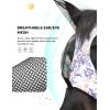 Harrison Howard Stretch Fly Mask with Forelock Opening and Patterns Comfortable Breathable Snug Fitting Horse Fly Mask Leopard M(Berry)