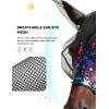 Harrison Howard Stretch Fly Mask with Forelock Opening and Patterns Comfortable Breathable Snug Fitting Horse Fly Mask Leopard M(Luminous Stars)