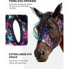 Harrison Howard Stretch Fly Mask with Forelock Opening and Patterns Comfortable Breathable Snug Fitting Horse Fly Mask Leopard M(Luminous Stars)