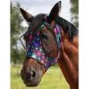 Harrison Howard Stretch Fly Mask with Forelock Opening and Patterns Comfortable Breathable Snug Fitting Horse Fly Mask Leopard M(Luminous Stars)