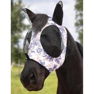 Harrison Howard Stretch Fly Mask with Forelock Opening and Patterns Comfortable Breathable Snug Fitting Horse Fly Mask Leopard M(Berry)
