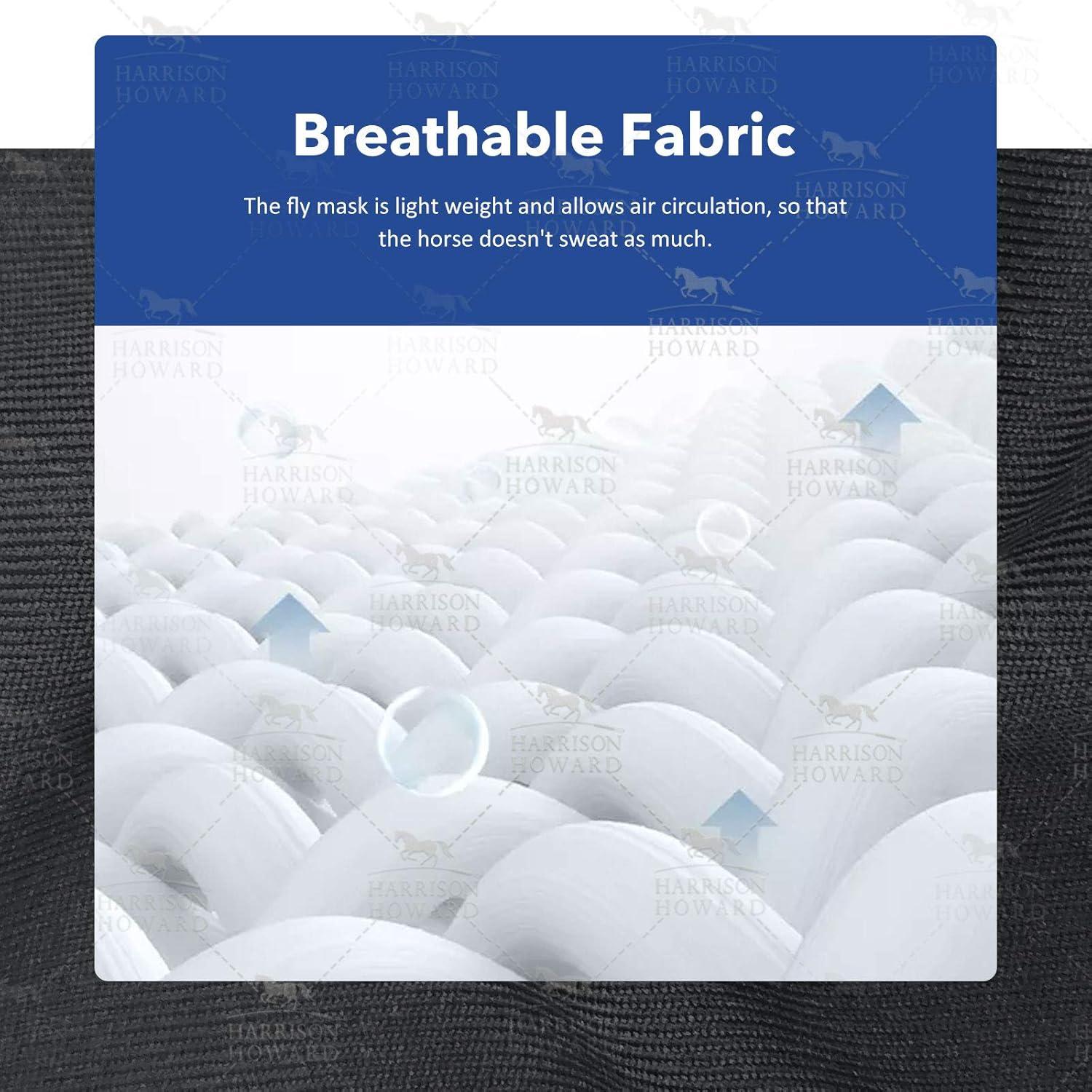image:imageHarrison Howard Super Comfort Stretchy Fly Mask Large Eye Space with UV Protection Soft on Skin with Breathability Star MediumGraffiti Mix