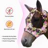 Harrison Howard Super Comfort Stretchy Fly Mask Large Eye Space with UV Protection Soft on Skin with Breathability Star Medium(Blossom Vibe)