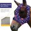 Harrison Howard Super Comfort Stretchy Fly Mask Large Eye Space with UV Protection Soft on Skin with Breathability Star Medium(Classic Letters)