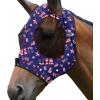 Harrison Howard Super Comfort Stretchy Fly Mask Large Eye Space with UV Protection Soft on Skin with Breathability Star Medium(Classic Letters)