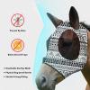 Harrison Howard Super Comfort Stretchy Fly Mask Large Eye Space with UV Protection Soft on Skin with Breathability Star Medium(Doodle Aztec)