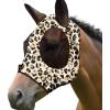 Harrison Howard Super Comfort Stretchy Fly Mask Large Eye Space with UV Protection Soft on Skin with Breathability Star Medium(Leopard Print)