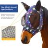 Harrison Howard Super Comfort Stretchy Fly Mask Large Eye Space with UV Protection Soft on Skin with Breathability Star Medium(Star)
