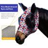 Harrison Howard Super Comfort Stretchy Fly Mask Large Eye Space with UV Protection Soft on Skin with Breathability Star Medium(Tribal Abstract)