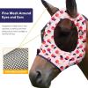 Harrison Howard Super Comfort Stretchy Fly Mask Large Eye Space with UV Protection Soft on Skin with Breathability Star Medium(Weaving Dots)