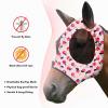 Harrison Howard Super Comfort Stretchy Fly Mask Large Eye Space with UV Protection Soft on Skin with Breathability Star Medium(Weaving Dots)