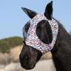 Harrison Howard Super Comfort Stretchy Fly Mask Large Eye Space with UV Protection Soft on Skin with Breathability Star Medium(Geo Feather)