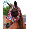 Harrison Howard Super Comfort Stretchy Fly Mask Large Eye Space with UV Protection Soft on Skin with Breathability Star Medium(Orange Geo Print)