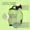 Harrison Howard All Round Mesh Horse Fly Mask UV Protective with Fleece Padded Edging and Fun Prints Forelock Opening Design Mask for Horse Crocodile Medium(Crocodile)