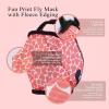 Harrison Howard All Round Mesh Horse Fly Mask UV Protective with Fleece Padded Edging and Fun Prints Forelock Opening Design Mask for Horse Crocodile Medium(Hearts)