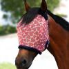 Harrison Howard All Round Mesh Horse Fly Mask UV Protective with Fleece Padded Edging and Fun Prints Forelock Opening Design Mask for Horse Crocodile Medium(Hearts)