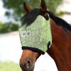Harrison Howard All Round Mesh Horse Fly Mask UV Protective with Fleece Padded Edging and Fun Prints Forelock Opening Design Mask for Horse Crocodile Medium(Crocodile)