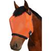 Harrison Howard All-Round Mesh Horse Fly Mask UV Protective with Fleece-Padded Edging Deep Navy S(Vibrant Orange)