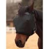 Harrison Howard Reinforced Horse Fly Mask with Mirror PVC Brow Support, Enhanced Eye Space, UV Protection Original Grey S(Black)