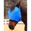 Harrison Howard Reinforced Horse Fly Mask with Mirror PVC Brow Support, Enhanced Eye Space, UV Protection Original Grey S(Sky Blue)