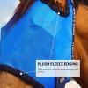 Harrison Howard All Round Mesh Horse Fly Mask UV Protective with Fleece Padded Edging Royal Blue M
