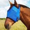 Harrison Howard All Round Mesh Horse Fly Mask UV Protective with Fleece Padded Edging Royal Blue M
