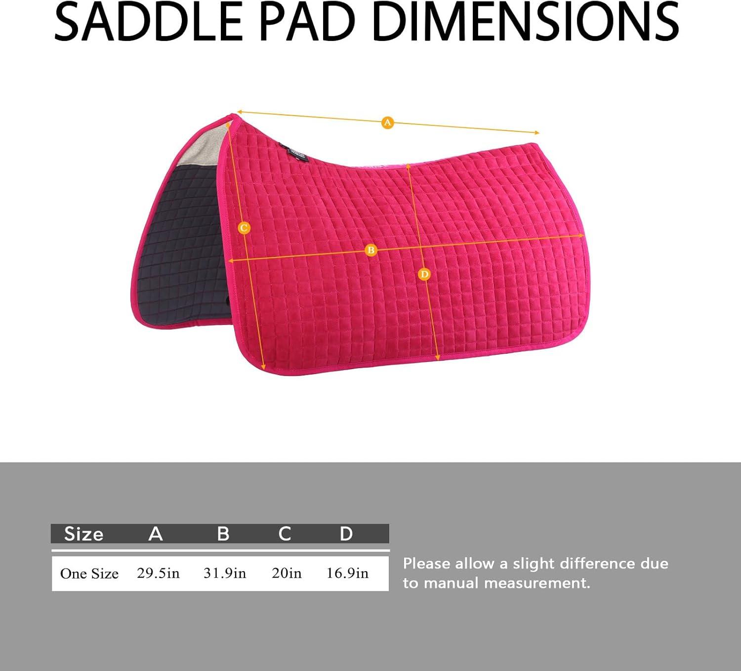 image:imageHarrison Howard AllPurpose Square Quilted Western Saddle Pad Breathable ShockAbsorbing Saddle Pad Comfortable Fit for Horses