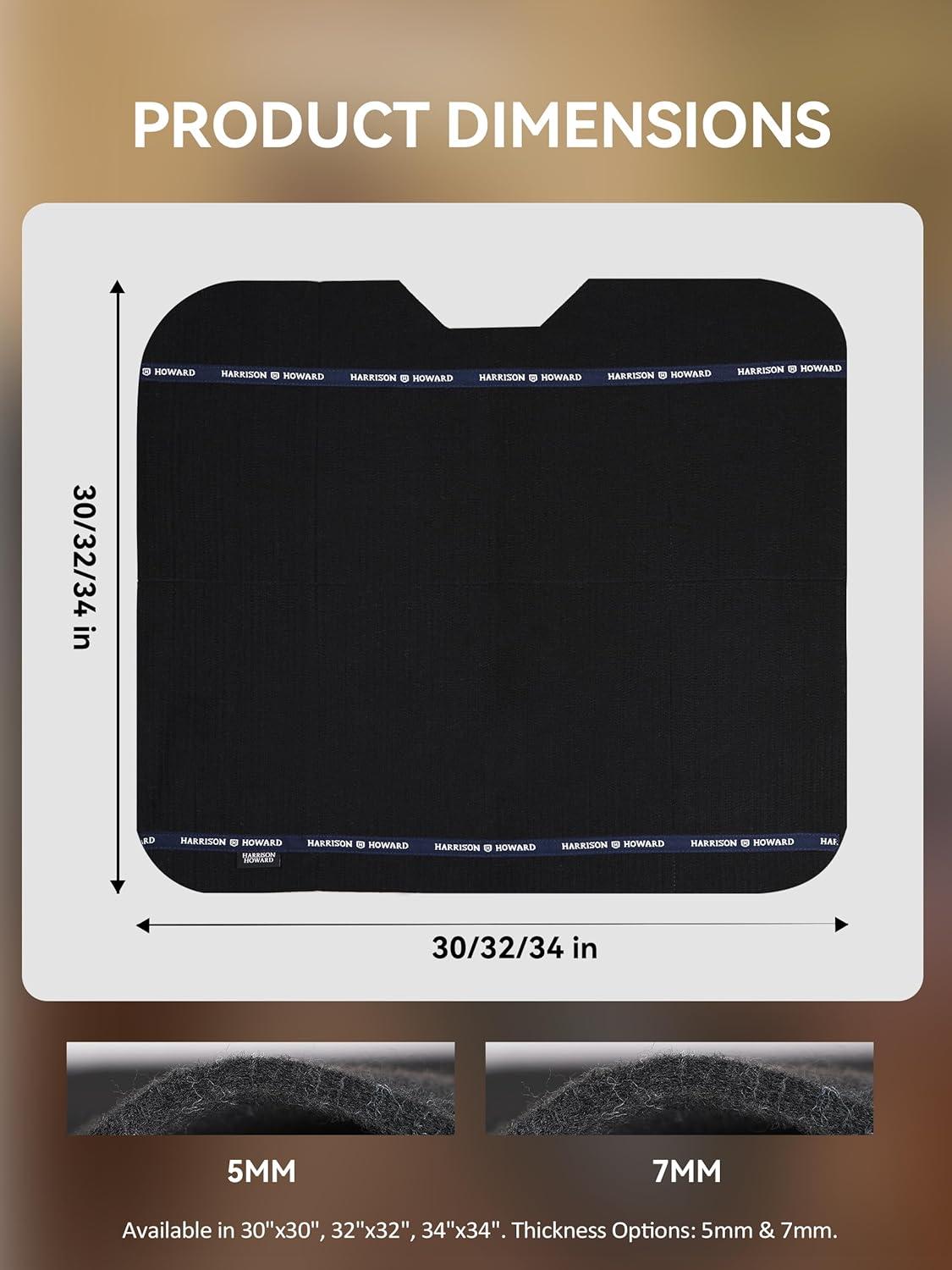 image:imageHarrison Howard Western Saddle Pad Liner 5mm7mm Thin Wool Felt Under Saddle Pad Shock Absorbing Sweat Barrier Non SlipBlack