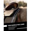 Harrison Howard Western Saddle Pad Liner 5mm/7mm Thin Wool Felt Under Saddle Pad, Shock Absorbing Sweat Barrier, Non Slip(Black)