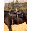 Harrison Howard Western Saddle Pad Liner 5mm/7mm Thin Wool Felt Under Saddle Pad, Shock Absorbing Sweat Barrier, Non Slip(Black)