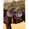 Harrison Howard Western Saddle Pad Liner 5mm/7mm Thin Wool Felt Under Saddle Pad, Shock Absorbing Sweat Barrier, Non Slip(Gray)