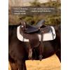 Harrison Howard Western Saddle Pad Liner 5mm/7mm Thin Wool Felt Under Saddle Pad, Shock Absorbing Sweat Barrier, Non Slip(Light Tan)