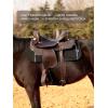 Harrison Howard Western Saddle Pad Liner, Thin Wool Felt Under Pad with Spine Cutout, Shock Absorbing Sweat Barrier(Black)