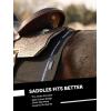 Harrison Howard Western Saddle Pad Liner, Thin Wool Felt Under Pad with Spine Cutout, Shock Absorbing Sweat Barrier(Black)